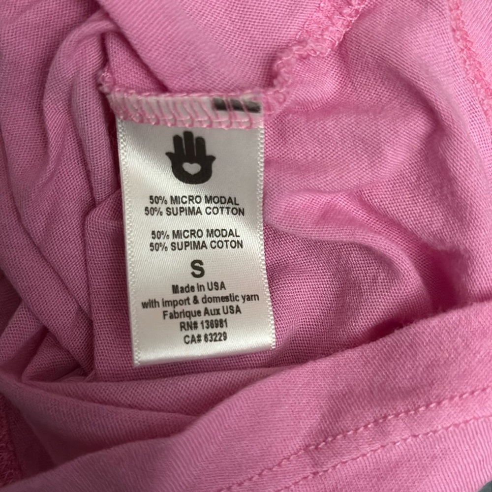 Spiritual Gangster Peloton Vibrant Pink Good Vibes Only Muscle Tee Size Small - Picture 7 of 7
